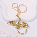 Enamel Flying Dragon Keychain Metal Winged Creature Charm view 4