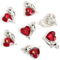 Polished Gold Silver Heart Glass And Alloy Charms in 20 Styles view 7