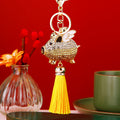 Gradient Flying Pig Keychains in Five Colors with Matching Tassels view 4