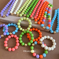 Round Acrylic Bead Bracelets Necklaces Sixteen Color Styles view 3