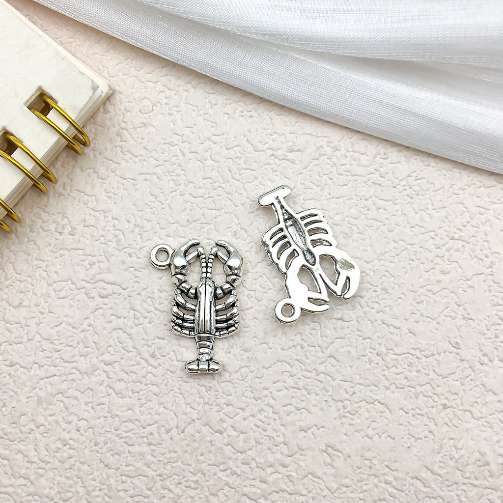 Antique Silver Zinc Alloy Crab Dog Seahorse Turtle Owl Cat charm pendants for DIY jewelry