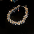 Teardrop Crystal Collar Choker Multicolor Clear Three Styles view 8
