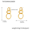 Gold Oval Earrings