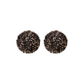 Gray Pavé Crystal Heart and Round Statement Stud Earrings view 5