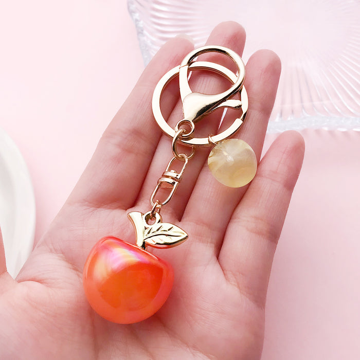 Apple Charm Keychains in 52 Pictured Variations for Bags and Keys