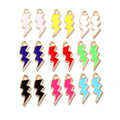 Colorful Enamel Lightning Bolt Charms in Six Color Options view 5