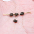 5x4mm 0.2g Zinc Alloy Oval Flower Small Hole Spacer Beads for Bracelet Necklace Making