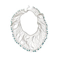 Silver Tone Draped Chain Fringe Collar Necklace Two Styles view 5