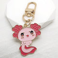 Pink Axolotl Otter Enamel Keychains Lobster Clasp 3 Styles view 7