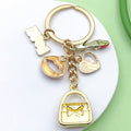 Gold-Tone Metal Heart And Love Charm Keychain, Seven Styles view 3