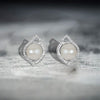 Leaf Pearl Studs