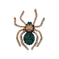 Gold Tone Silver Tone Spider Crystal Metal Brooch Pin view 6