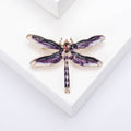 Enamel Dragonfly Brooch Red Black Green or Purple Metal Pin Brooch view 4