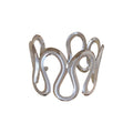 Spiral Disk And Organic Loop Open Cuffs In Gold Or Silver Tone view 5