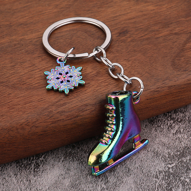 Ski Skate and Snowboard Zinc Alloy Keychain Gift
