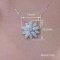 Silver Tone Layered Flower Stud Earrings With Clear Stones view 4