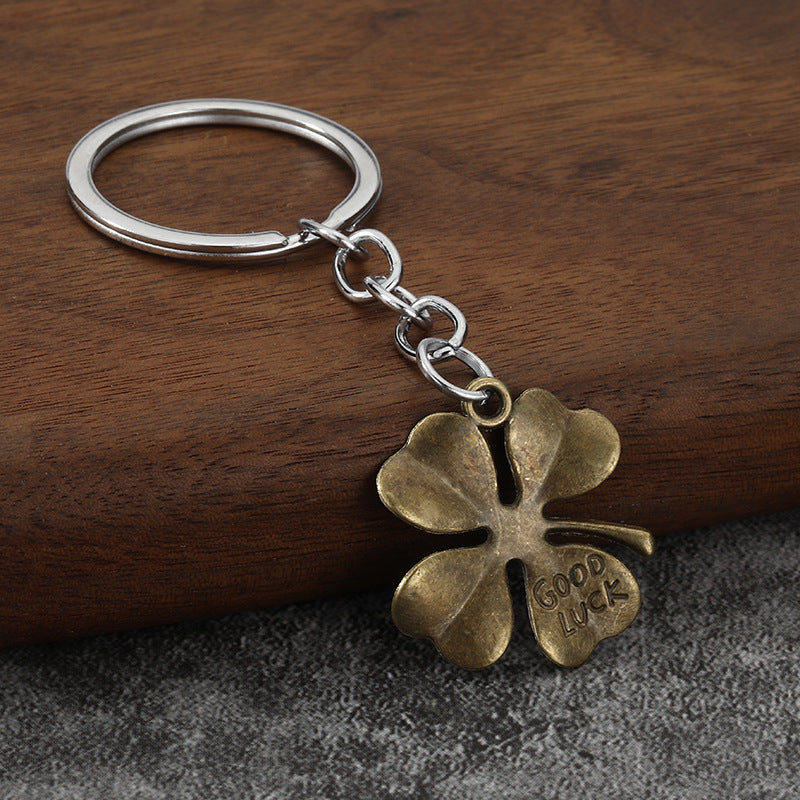 Antique Silver Four Leaf Clover Good Luck Metal Charm Pendant Accessory