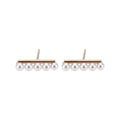Gold Pearl Crystal Pendant Necklace and Pearl Studs view 5