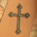 80x54mm Vintage Ornate Cross Charm Pendant