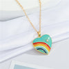 Aqua Rainbow Heart