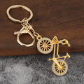 Rhinestone Bicycle Alloy Keychain Gift Pendant for Couples and Cyclists