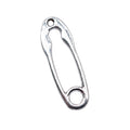 Open Safety Pin Charms in Detailed Metal Finishes for Jewelry Making view 3