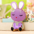 Mixed Jeweled Animal Fruit and Fortune Motif Keychains view 10