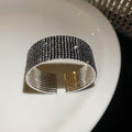 Wide Rhinestone Mesh Open Cuff Bangle Bracelets Nine view 11