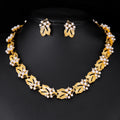 Black Silver Tone Flower Pearl Look Metal Necklace view 1