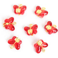 Translucent Glass Butterfly Charms in 12 Color Blends view 4