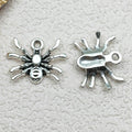 Antique Silver Zinc Alloy Halloween Spider Skull charm pendants for DIY bracelets necklaces