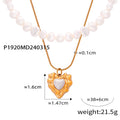 Gold Pendant Necklaces Pearl Heart Wheat Acorn Face Designs view 6