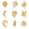 Gold Tone Grape Twelve Designs Metal Brooch Pin for Jackets and Lapels view 1
