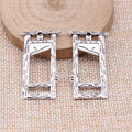 Guillotine Frame Metal Charm in an Antique Silver Finish view 2