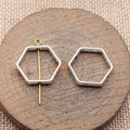 Open Hexagon Small Hole Beads in Five Finishes for Jewelry Making view 2