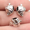 15x9.5x8.3mm 2g Antique Silver Zinc Alloy Leaf Large Hole Beads for DIY Bracelet Jewelry Making