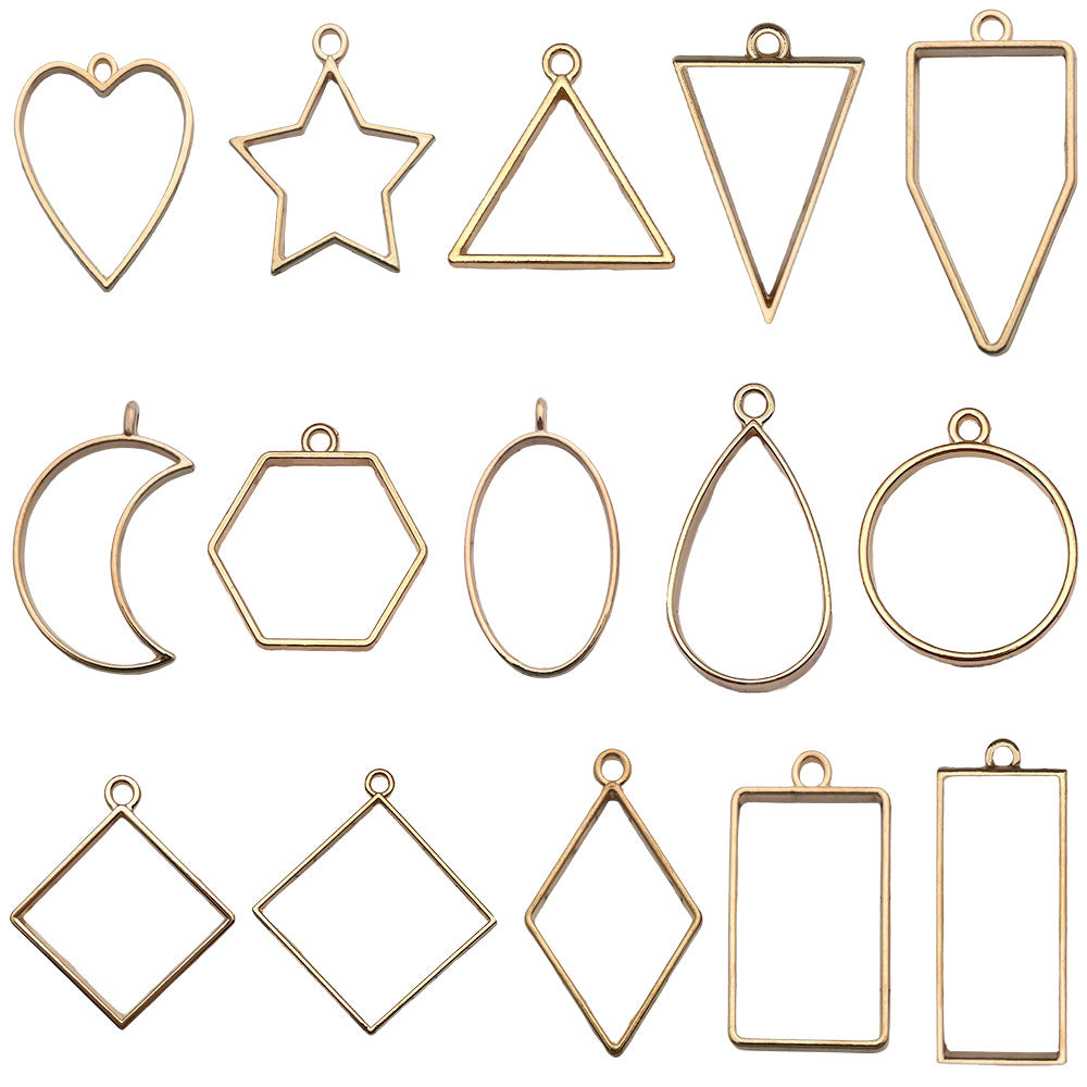 Zinc Alloy Round Heart Hollow Charm Pendants for DIY Bracelet Necklace Jewelry Making