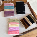 Fabric Cable Knit Elastic Hair Ties Five Piece Color Sets view 1