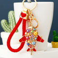 Multicolor Bead Airplane Keychains in Blue and Red with Braided Loops view 7