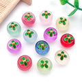 Twelve-Color Translucent Apple Glass Charm Collection view 2
