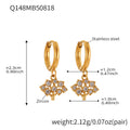 Crystal Tree of Life and Flower Drop Hoop Earrings in Nine Styles view 9