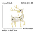 Crystal Reindeer Brooch in Gold Tone with Black Spots view 6