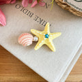 Starfish Shell Pearl Duckbill Hair Clips Four Colors view 7