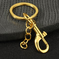 Alloy Split Key Ring with Trigger Clasp and Chain Hardware Findings view 7