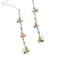 Long Pastel Crystal Butterfly Chain Drop Hook Earrings view 5