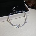 Zircon Butterfly Tennis Bracelet Seven Gold Silver Styles view 12