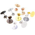 Flat Pad Earring Posts and Butterfly Backs in Assorted Finishes view 5