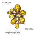 Antique Gold Faceted Crystal Leaf Brooch Four Colors view 9