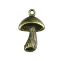 Mushroom Alloy Charm with Grooved Stem, Three Antique Finishes view 5