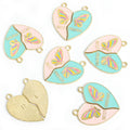 Split Heart Best Friends Enamel Charm Collection for Jewelry Making view 12